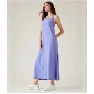 ATHLETA Arrival Maxi Dress with Pockets Athleisure in Adonis Blue, NWT, Medium